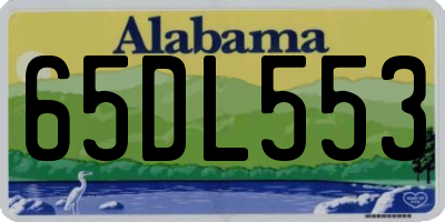 AL license plate 65DL553