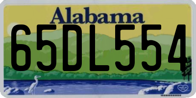 AL license plate 65DL554