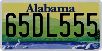 AL license plate 65DL555