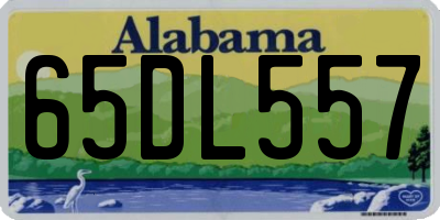 AL license plate 65DL557