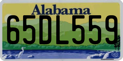 AL license plate 65DL559