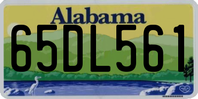 AL license plate 65DL561