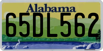 AL license plate 65DL562