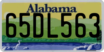 AL license plate 65DL563