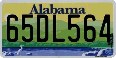AL license plate 65DL564