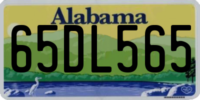 AL license plate 65DL565
