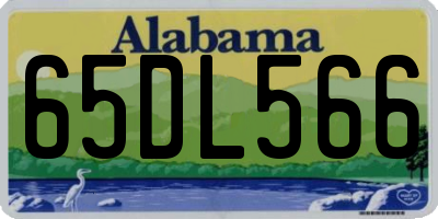 AL license plate 65DL566