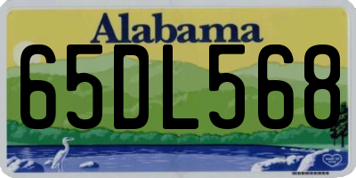 AL license plate 65DL568