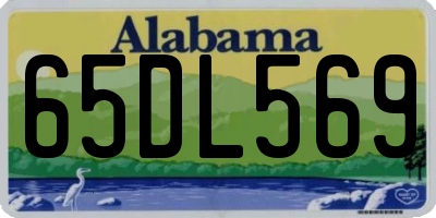 AL license plate 65DL569