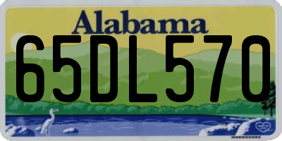 AL license plate 65DL570