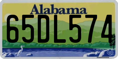 AL license plate 65DL574