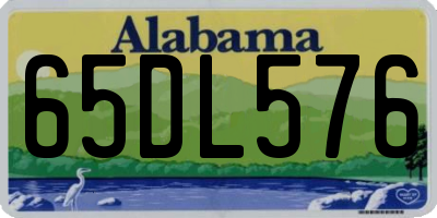 AL license plate 65DL576
