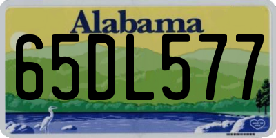 AL license plate 65DL577