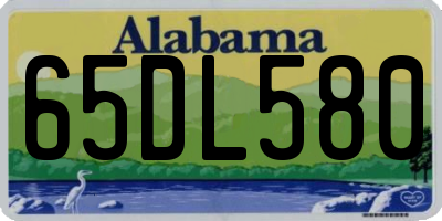 AL license plate 65DL580