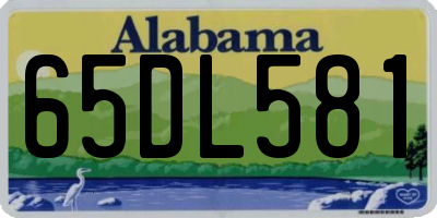 AL license plate 65DL581