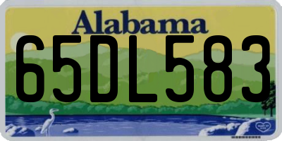 AL license plate 65DL583
