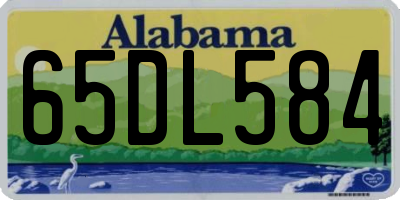 AL license plate 65DL584