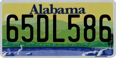 AL license plate 65DL586