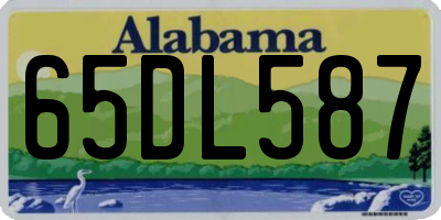AL license plate 65DL587