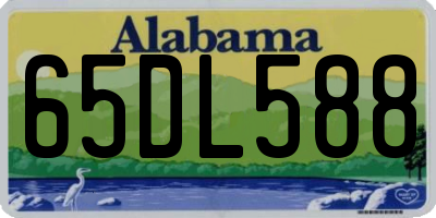 AL license plate 65DL588
