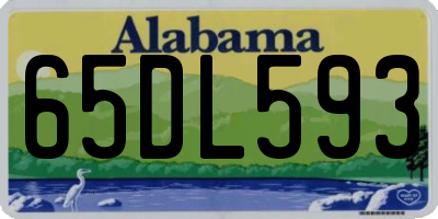 AL license plate 65DL593