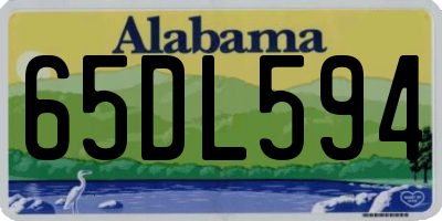 AL license plate 65DL594