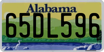 AL license plate 65DL596