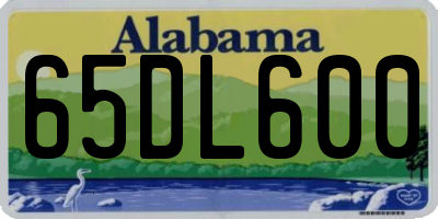 AL license plate 65DL600