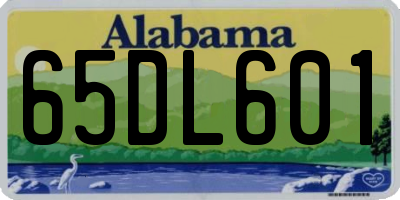 AL license plate 65DL601