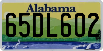 AL license plate 65DL602