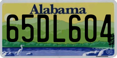 AL license plate 65DL604