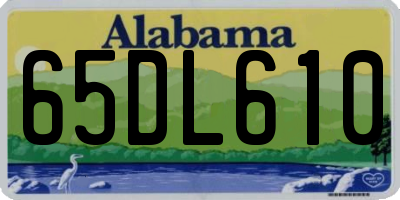 AL license plate 65DL610