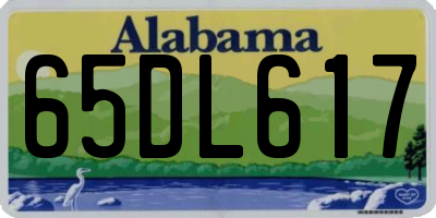 AL license plate 65DL617