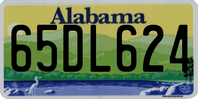 AL license plate 65DL624