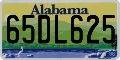 AL license plate 65DL625