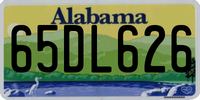 AL license plate 65DL626