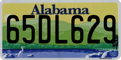AL license plate 65DL629