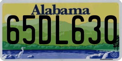 AL license plate 65DL630