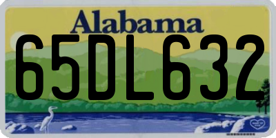 AL license plate 65DL632