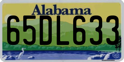 AL license plate 65DL633