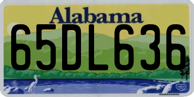 AL license plate 65DL636