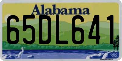 AL license plate 65DL641
