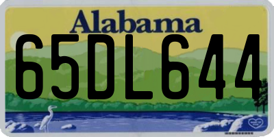 AL license plate 65DL644
