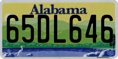 AL license plate 65DL646