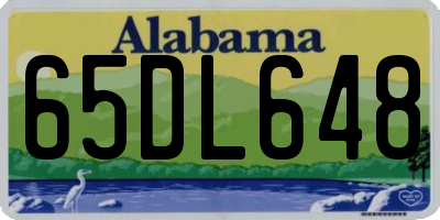 AL license plate 65DL648