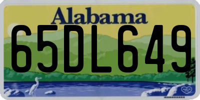 AL license plate 65DL649