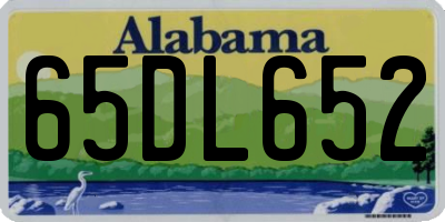 AL license plate 65DL652