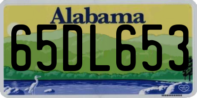 AL license plate 65DL653