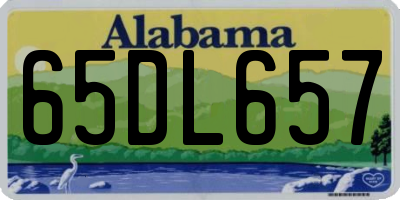 AL license plate 65DL657