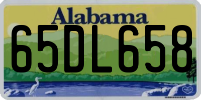 AL license plate 65DL658